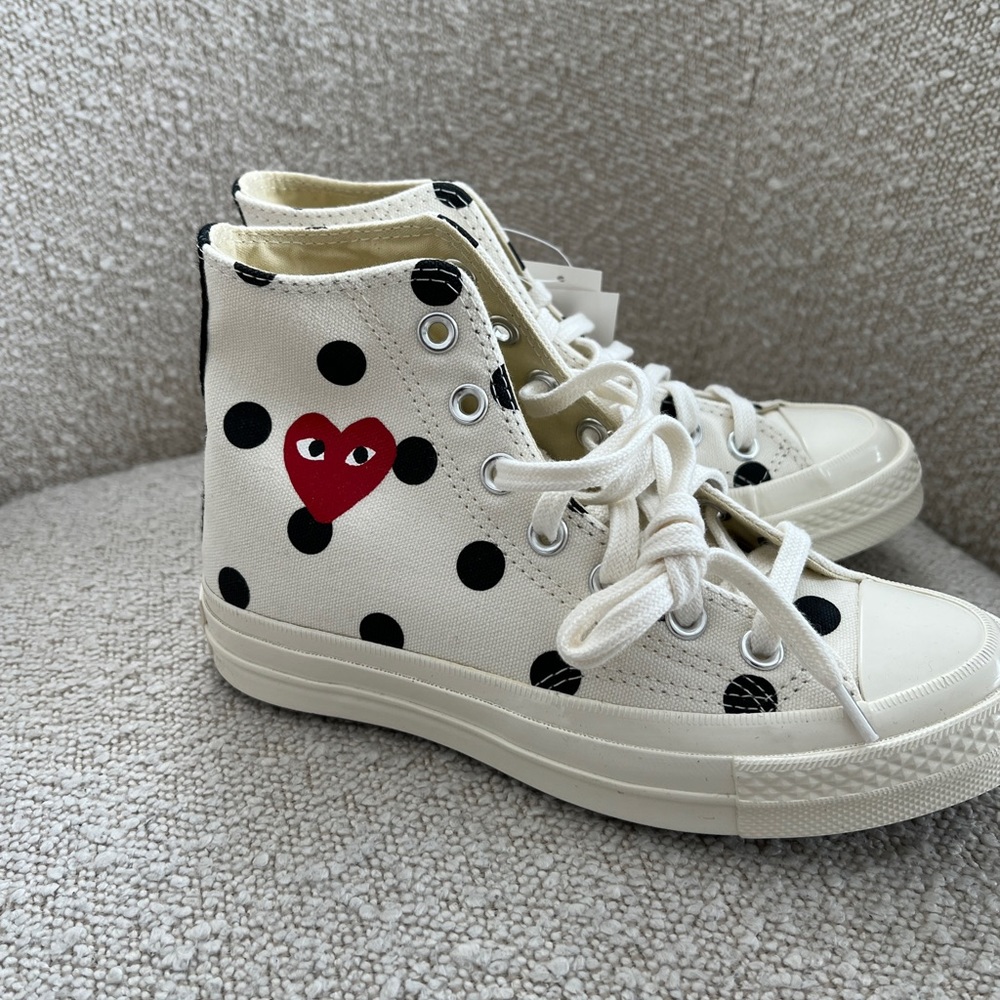 Comme des Garcons Play x Converse Polka Dot High-Top Sneakers